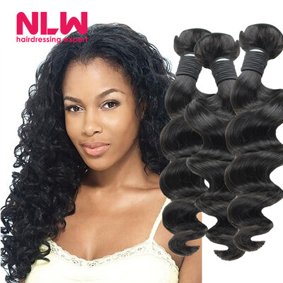 

Malaysian Loose Wave Natural Virgin Hair Full 8A Unprocessed Free Shipping NLW Products Top Sale 3 bundles for Black Girl Cheap