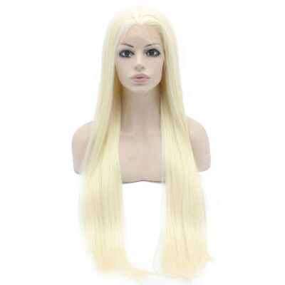

Iwona Synthetic Hair Lace Front Long Straight Pale Blonde Wig