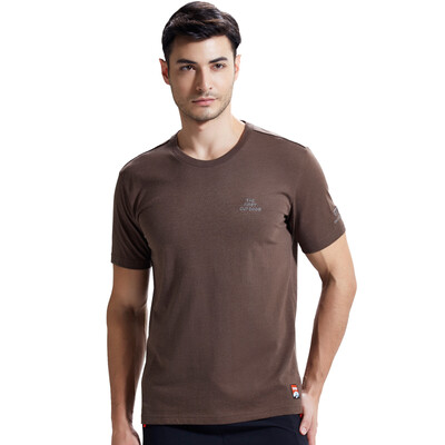

TFO T-shirt outdoor sweat breathable short-sleeved flower yarn T-shirt 6111534 male models dark gray L