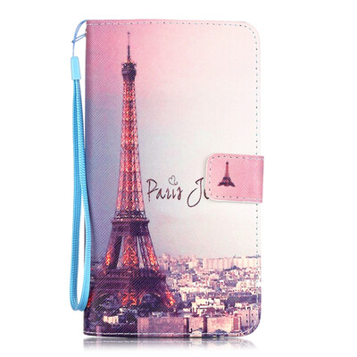 

Eiffel Tower Design PU Leather Flip Cover Wallet Card Holder Case for LS775