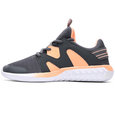 

ANTA (ANTA) Women's shoes 12717701-3 Light Lycra help casual shoes fitness sports training shoes dark gray / fluorescent peach powder / Anta white 39