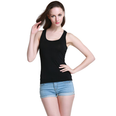 

Jingdong supermarket Langsha vest female ladies stretch sleeveless sling sports bottom vest white one piece