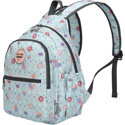 

MOMOgirl Shoulder Bag Girls Primary School Student Bag Bundled Shoulder Backpack Casual Canvas Fashion New Waterproof M5282 Water Powder Green Donuts