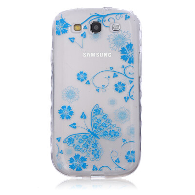 

Blue butterfly Pattern Soft Thin TPU Rubber Silicone Gel Case Cover for SAMSUNG GALAXY S3 I9300