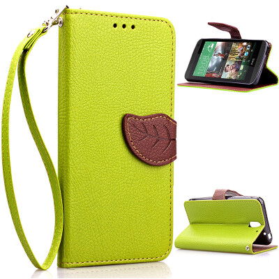 

Green Design PU Leather Flip Cover Wallet Card Holder Case for HTC Desire 610