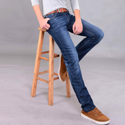 

Yi Shi fashion business casual simple Slim straight jeans male ZY946 blue 33