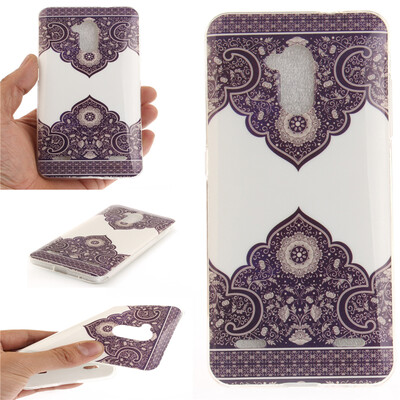 

Diagonal totem Pattern Soft Thin TPU Rubber Silicone Gel Case Cover for ZTE Blade V7 Lite
