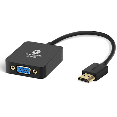 

Aurora CHOSEAL HDMI to VGA cable adapter HD video converter with audio port computer box cable TV monitor projector QD6323PA