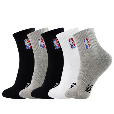 

Jingdong Supermarket NBA socks men&39s tube basketball sports socks elastic socks mouth elastic band embroidery socks 5 pairs of new packaging upgrade section