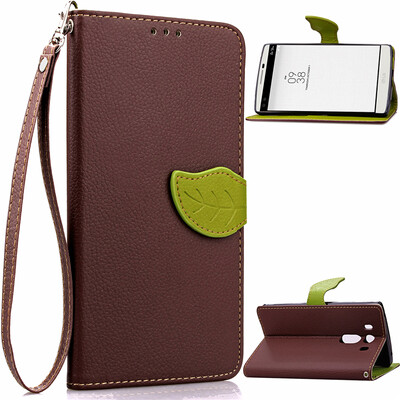 

Коричневый Дизайн Кожа PU откидная крышка бумажника карты держатель чехол для LG V10/H968