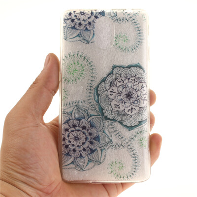 

Blue and green dream flower Pattern Soft Thin TPU Rubber Silicone Gel Case Cover for Lenovo Vibe P1M