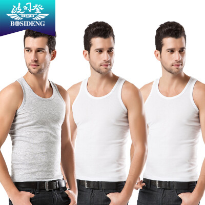 

Jingdong supermarket] Bosideng (BOSIDENG) men's vest cotton breathable sports fitness bottoming shirt vest sweat vest male thin section underwear three pieces of white