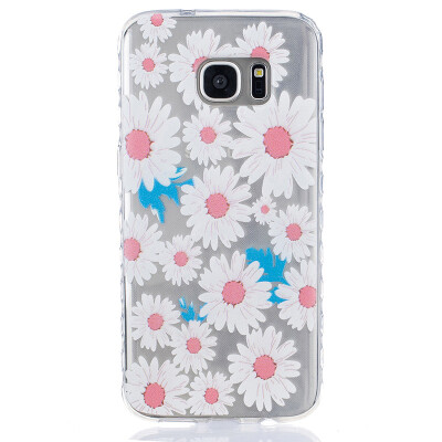 

Big chrysanthemum Pattern Soft Thin TPU Rubber Silicone Gel Case Cover for SAMSUNG GALAXY S7 Edge