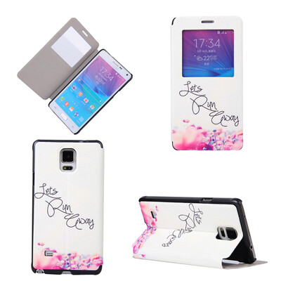 

Lets Run Design PU Leather Flip Cover Wallet Card Holder Case for Samsung Galaxy Note 4