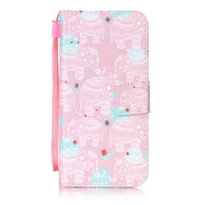 

Pink Elephant Design PU Leather Flip Cover Wallet Card Holder Case for Apple iPhone 6S