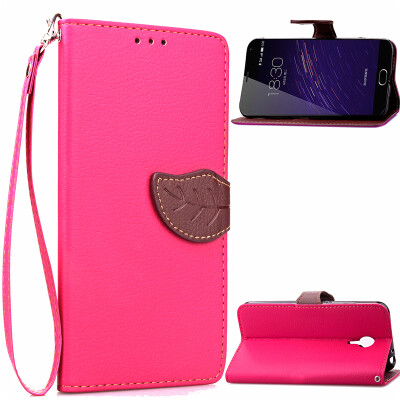 

Pink Design PU Leather Flip Cover Wallet Card Holder Case for MEIZU Note 2