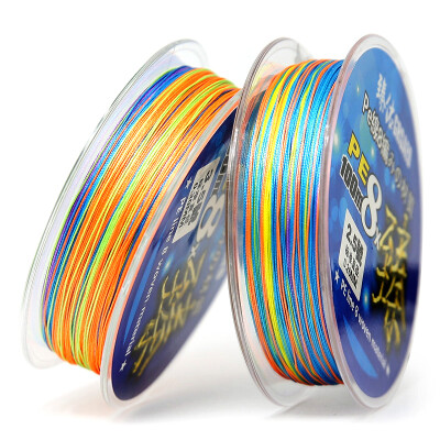 

((Grsaed) fishing gear PE braided line multicolored 8 series 7.0 large horse fishing line competitive recreational wild fishing