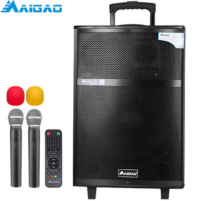 

Maigao S666-2V 15-inch Square Dance Rod Stereo Bluetooth Outdoor Portable Speaker High Power Subwoofer Amplifier Speaker