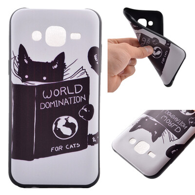 

Cat Pattern Soft Thin TPU Rubber Silicone Gel Case Cover for Samsung Galaxy J5
