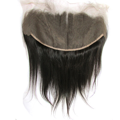 

QDKZJ 13X6 Unprocessed Virgin Human Brazilian Lace Frontal Closure Ear To EarLace Frontal Straight with Baby Hair Fre