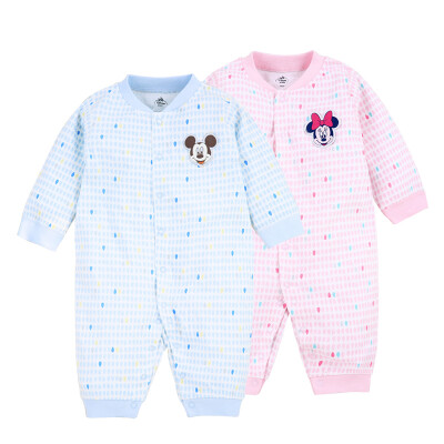 

Jingdong Supermarket] Disney baby one-piece clothing baby jeans climb long sleeves before and after opening the crotch underwear DA712GE22P0173 light powder point 73