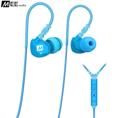 

MEELECTRONICS M6P In-Ear Sports Headphones Stereo Wire Control Music Headphones Blue