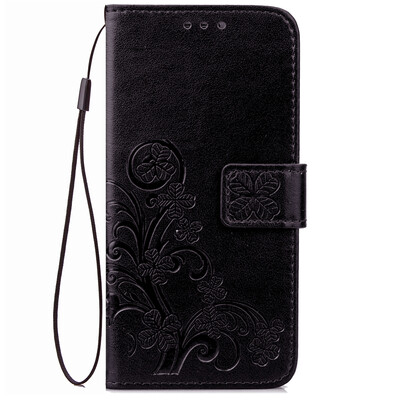 

Doogee X5 Four-Leaf Clover Embossed PU Leather Wallet Case Classic Flip Cover with Stand Function and Credit Card Slot for DOOGEE