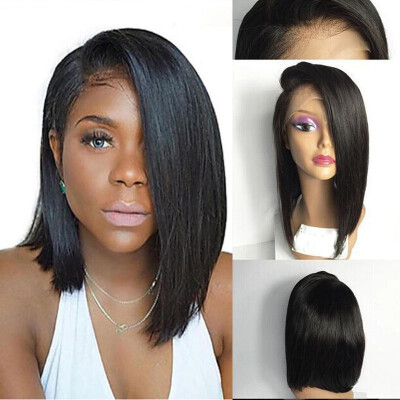 

Brazilian Short Bob Wigs For Black Women Glueless Short Bob Lace Front Wigs Human Hair Silky Straight Bob Wig