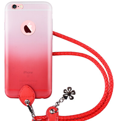 

Pizza Apple iphone6 ​​phone shell with lanyard female models Apple 6s mobile phone shell silicone drop drop shell shell powder 47 inches