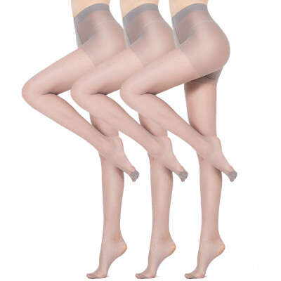 

【Jingdong Supermarket】 Langsha stockings 3 pairs of large wide-body open-toed fish mouth thin section underwear socks double plus crotch summer brown uniform