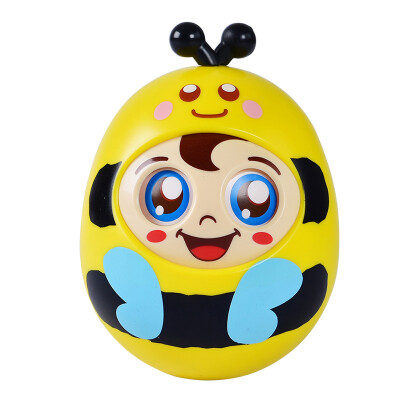 

Hao Yuan nodding tumbler doll blinking bells cartoon puzzle toys children early education tumbling ornaments - hard-working bee