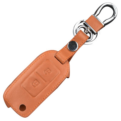 

Huaxiang Zhongtai key bag C section folding two keys brown Zhongtai T600Z300 leather key set keychain
