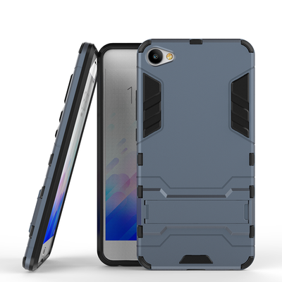 

Темно-синий Slim Robot Armor Kickstand Ударопрочный жесткий корпус из прочной резины для MEIZU X