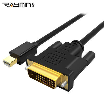 

Rui Ming RA277BK-0300 Mini DP to DVI high-definition line Mini DisplayPort для DVI (24 + 1) конверсионный кабель Apple адаптер для адаптера 3m черный