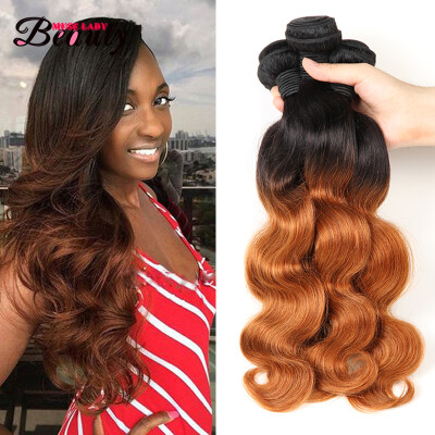 

8A Ombre Brazilian Hair Body Wave 3Bundles T1B/30 Brazilian Body Wave Ombre Hair Blond Brazilian Hair Weave Bundles