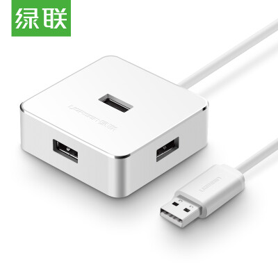 

Зеленый Альянс (UGREEN) USB2.0HUB Splitter 4-портовый расширительный концентратор Конвертер с четырьмя ноутбуками с одним перетаскиванием с разъемом питания 1 метр белый 30428