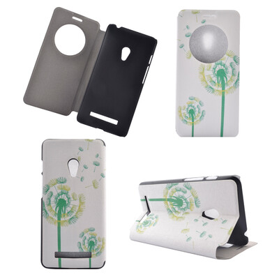 

Green Dandelion Design PU Leather Flip Cover Wallet Card Holder Case for Asus Zenfone 5