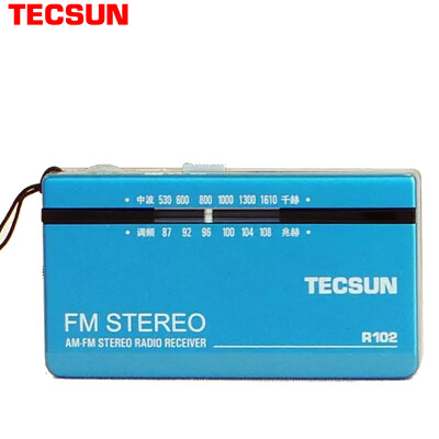 

(Tecsun) радио стерео карман портативный пожилой FM FM / AM стерео пожилые небольшие полупроводниковые радио (синий) R102