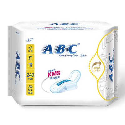 

ABC slim cotton soft daily sanitary napkins with mini towel combination 6 pack (day 32 tablets + mini day 16