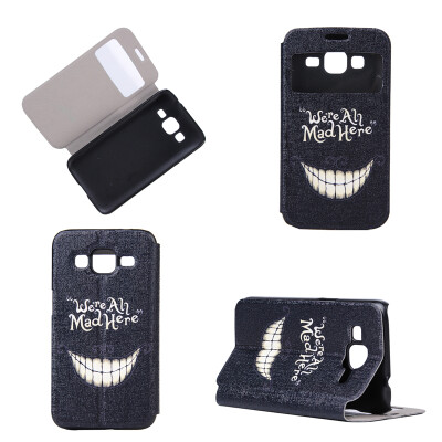 

Smiling Teeth Design PU Leather Flip Cover Wallet Card Holder Case for Samsung Galaxy CORE Prime G360