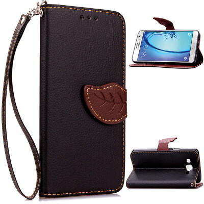 

Black Design PU Leather Flip Cover Wallet Card Holder Case for Samsung Galaxy On7/G6000