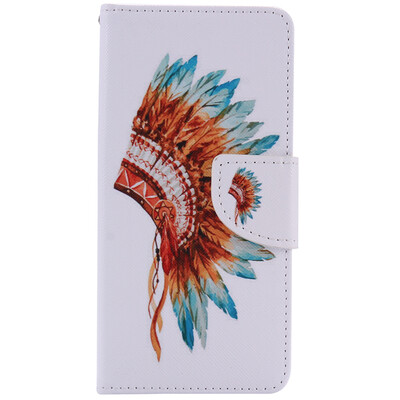 

Indian Hat Design PU Leather Flip Cover Wallet Card Holder Case for SONY XA