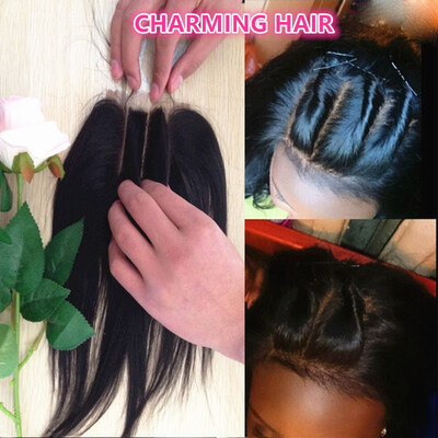 

Malaysian Virgin Hair Straight Lace Closure Free Middle 3 Part 100 Human Hair Closure 4x4 Malaysian Straight Hair Lace Closure