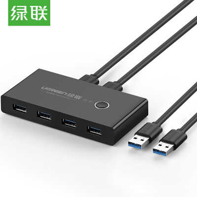 

Зеленый (UGREEN) USB3.0 делится двумя четырьмя переключателями USB-принтер, совместно использующий совместное использование общей компьютерной мыши и клавиатуры 4 порта 30768