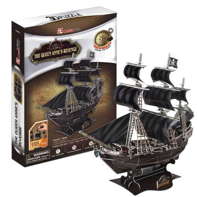 

CubicFun) Three-dimensional Pinch Paper Model Toys Stereo Puzzle Ship Model Mississippi River Steam Boat