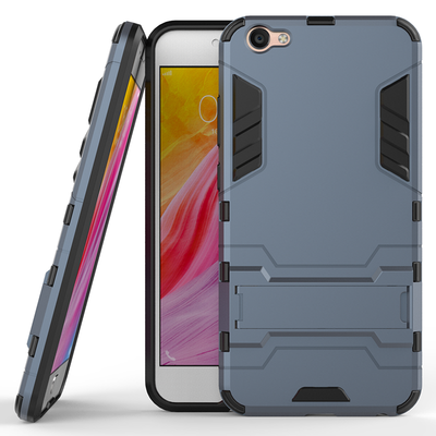 

Темно-синий Slim Robot Armor Kickstand Ударопрочный жесткий корпус из прочной резины для VIVO Y67