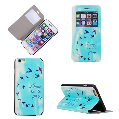 

Flying Birds Sky Design PU кожа флип Обложка Кошелек Карты Держатель чехол для iPhone 6/6S