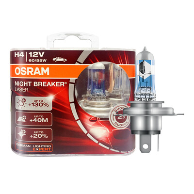 

OSRAM H4 64193NBL H7 64210NBL NIGHT BREAKER LASER 12V 55W 6055W 4300K The Brightest Halogen Automotive Car Bulbs
