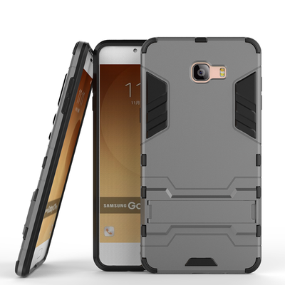 

Серый Slim Robot Armor Kickstand Ударопрочный жесткий корпус из прочной резины для SAMSUNG Galaxy C9