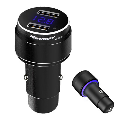 

Newsmy C55 bluetooth mp3 for carlossless music playerbluetooth FM transmitter 2 in 1 dual USB black